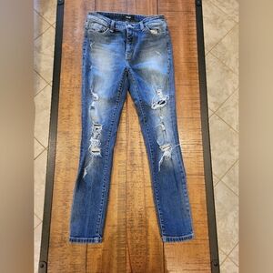 Vervet by Flying Monkey high rise skinny ankle distressed jeans size 29
